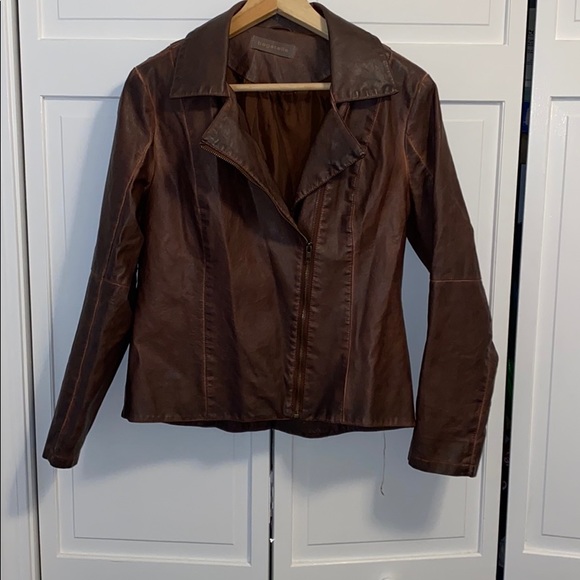 Chestnut Vegan Leather Jacket - Picture 1 of 1